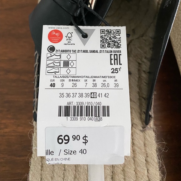 NWT Zara Espadrilles Sandals. - Picture 2 of 4
